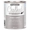 Rust-Oleum Chalked Ultra-Matte Paint - Latex - 887 ml - Aged Grey -Rust oleum Buy Online 03305909a L