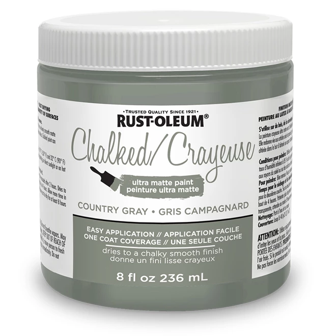 Rust-Oleum Ultra Matte Chalked Paint - 236 mL - Country Grey 3 Rust-Oleum Ultra Matte Chalked Paint - 236 mL - Country Grey
