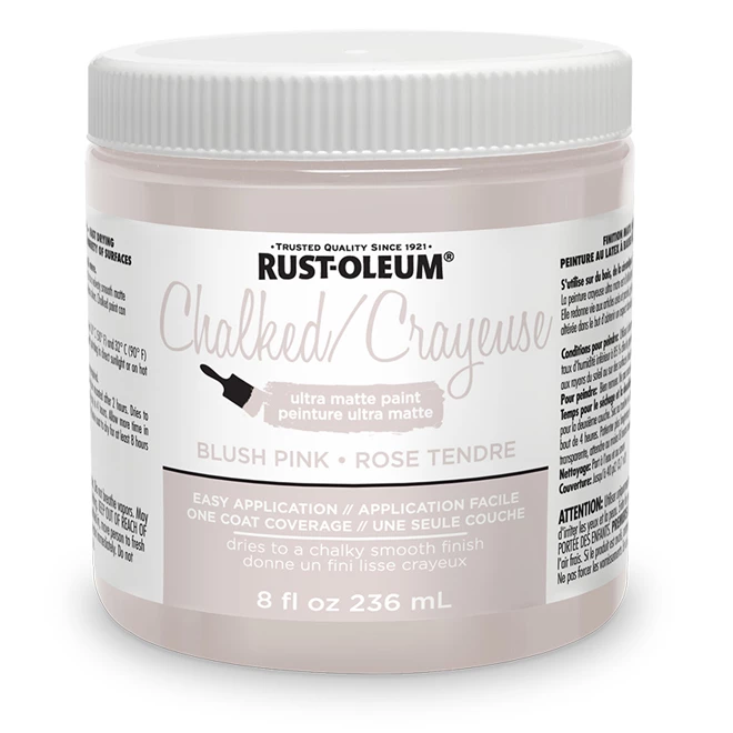 Rust-Oleum Ultra Matte Chalked Paint - 236 mL - Blush Pink 3 Rust-Oleum Ultra Matte Chalked Paint - 236 mL - Blush Pink