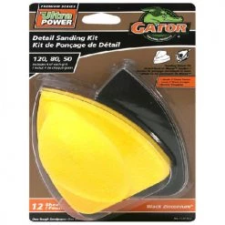 Gator Ultrapower 12-pc Detail Sanding Kit - Multi-Grade - Black Zirconium Abrasive - Hoop and Loop