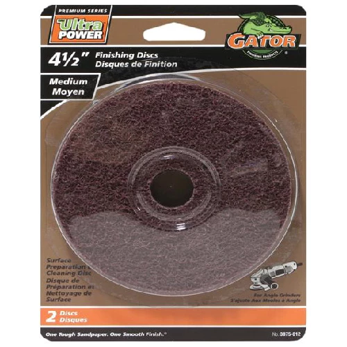 Gator Ultrapower Hook and Loop Medium Finishing Discs - 4 1/2-in Dia - 7/8-in Arbour - 2 Per Pack 3 Gator Ultrapower Hook and Loop Medium Finishing Discs - 4 1/2-in Dia - 7/8-in Arbour - 2 Per Pack