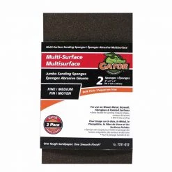 Gator Multi-Surface Sanding Sponge - Multi-Grade Grit - Abrasive Foam - 5-in L x 3-in W - 2 Per Pack